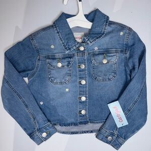 Girls M(8) daisy blue jean jacket